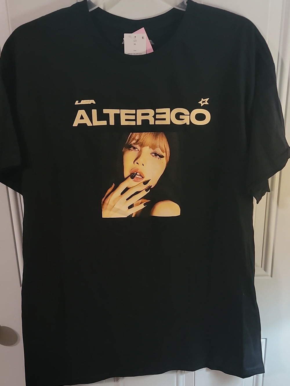 ALTEREGO Graphic Tee in Black with Gold Print